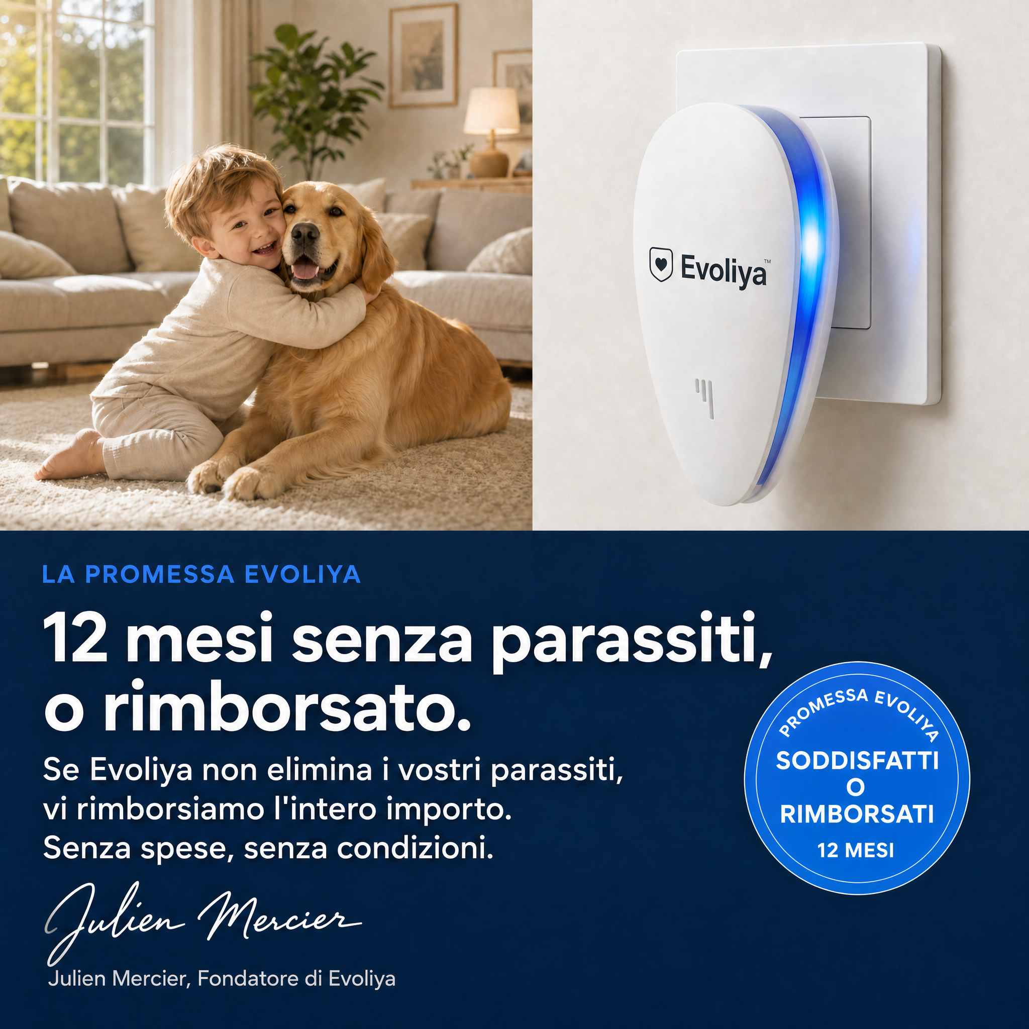 La promessa Evoliya - 12 mesi soddisfatti o rimborsati