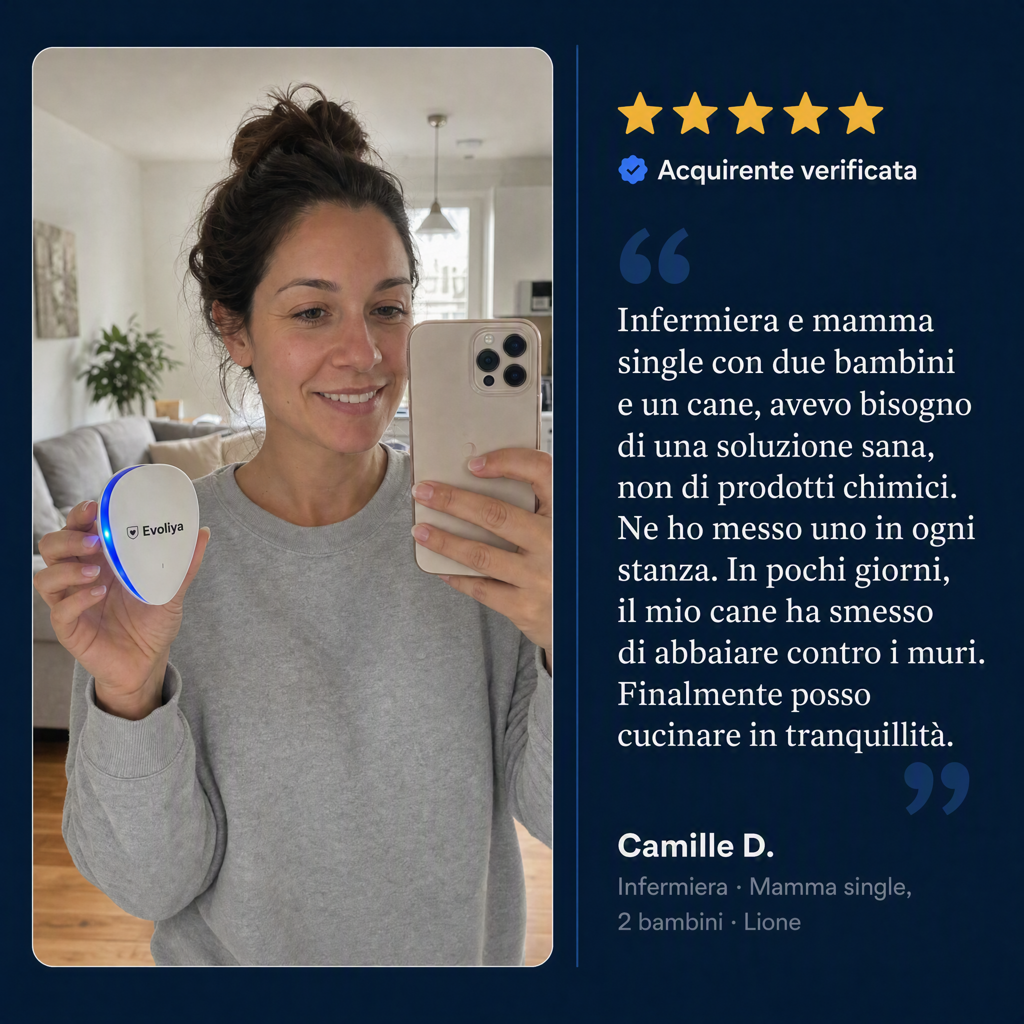 Testimonianza Camille D. - acquirente verificata